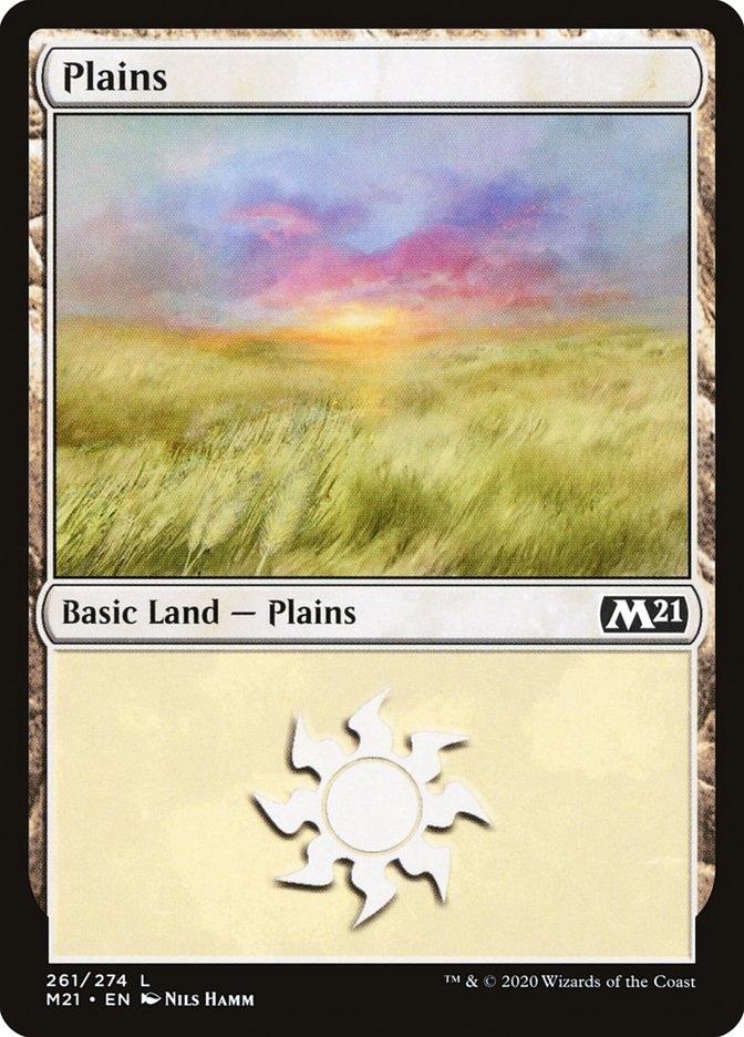 Plains (261) [Core Set 2021] [Foil]