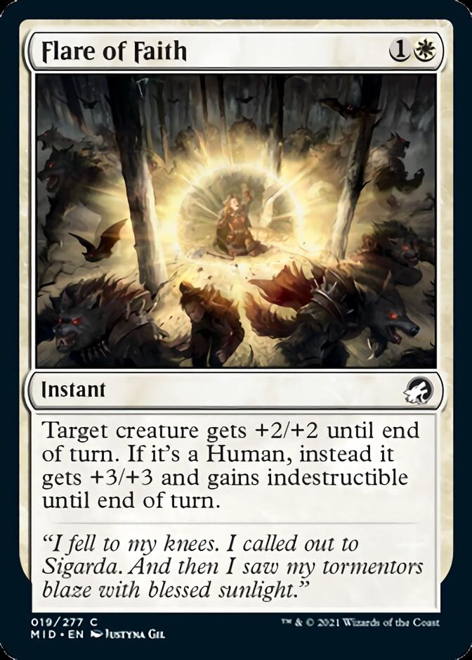 Flare of Faith [Innistrad: Midnight Hunt] [Foil]