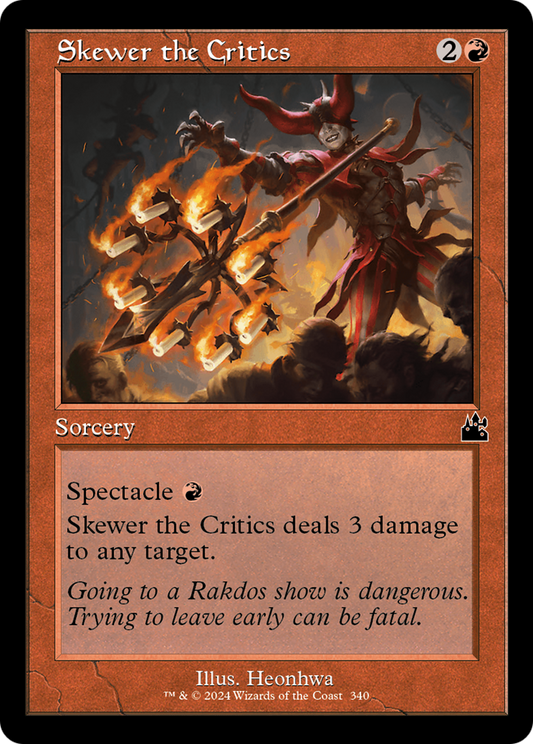 Skewer the Critics (Retro Frame) [Ravnica Remastered] [Foil]