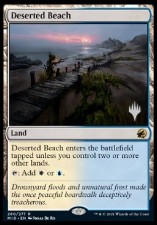 Deserted Beach (Promo Pack) [Innistrad: Midnight Hunt Promos] [Foil]