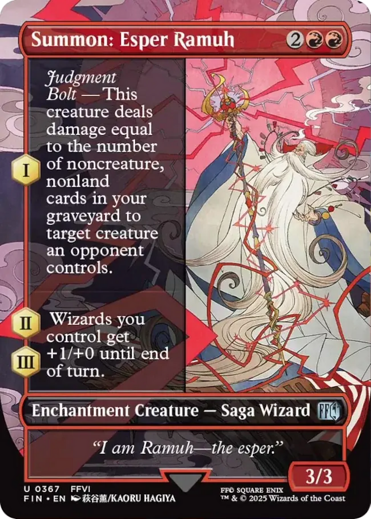 Summon: Esper Ramuh (Borderless) [FINAL FANTASY] [Foil]