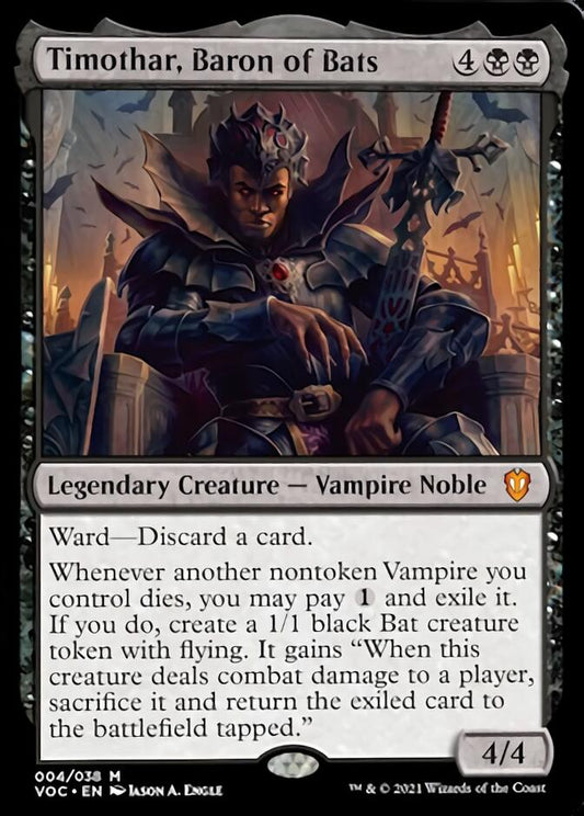 Timothar, Baron of Bats [Innistrad: Crimson Vow Commander] [Foil]