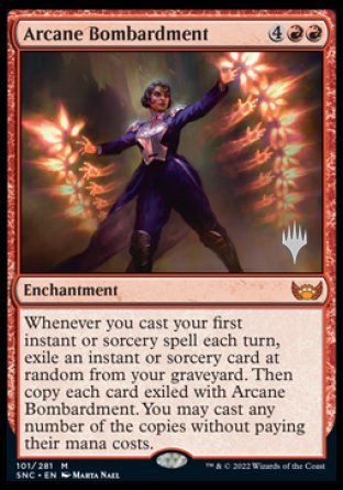 Arcane Bombardment (Promo Pack) [Streets of New Capenna Promos] [Foil]