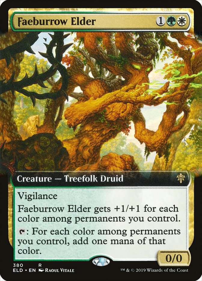 Faeburrow Elder (Extended Art) [Throne of Eldraine] [Foil]