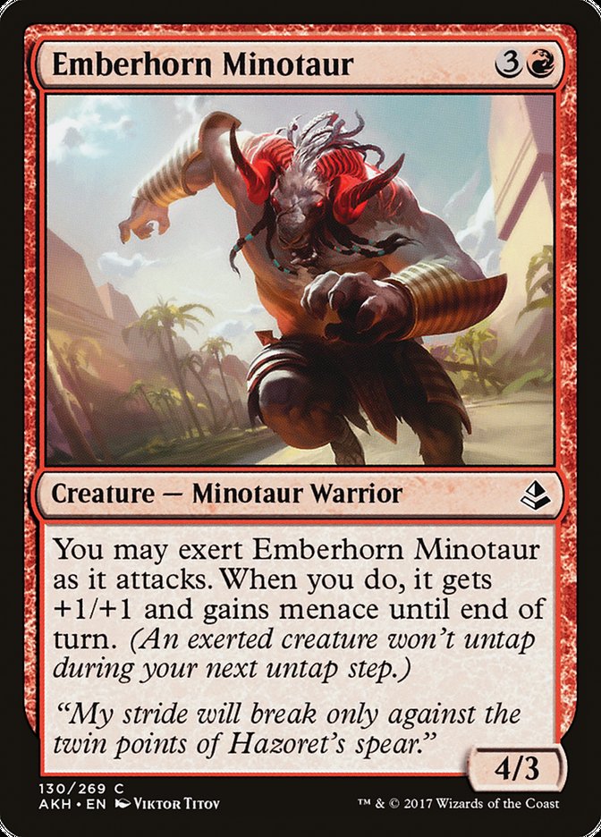 Emberhorn Minotaur [Amonkhet] [Foil]