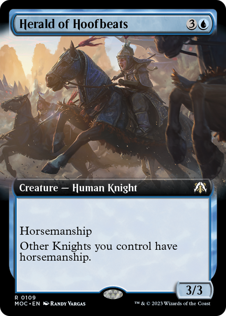 Herald of Hoofbeats (Extended Art) [March of the Machine Commander] [Foil]