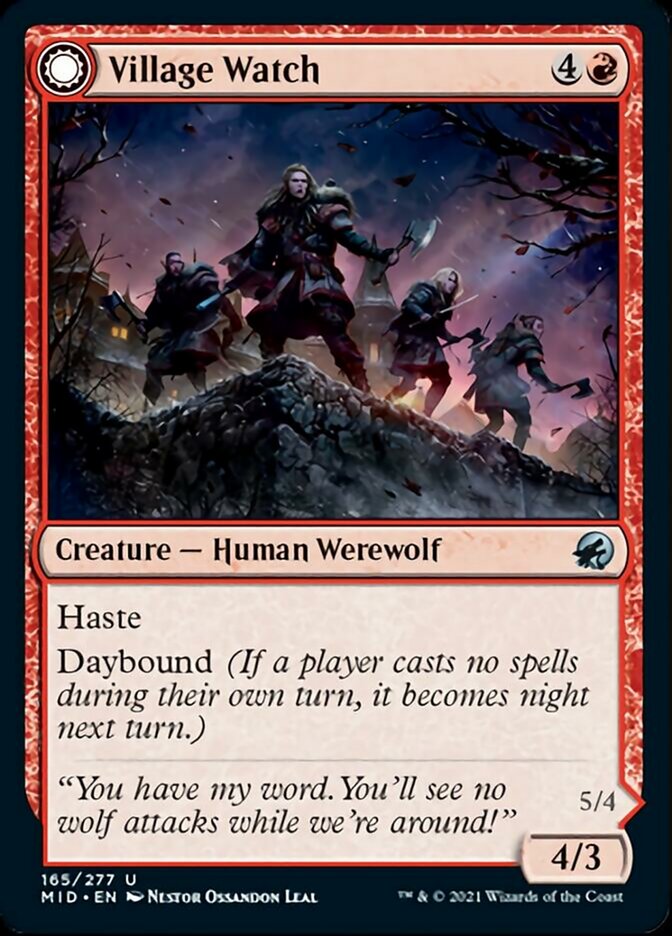 Village Watch // Village Reavers [Innistrad: Midnight Hunt] [Foil]