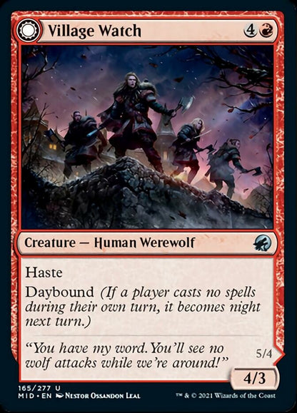 Village Watch // Village Reavers [Innistrad: Midnight Hunt] [Foil]