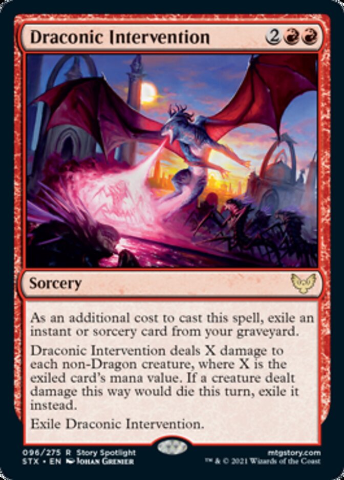 Draconic Intervention [Strixhaven: School of Mages] [Foil]