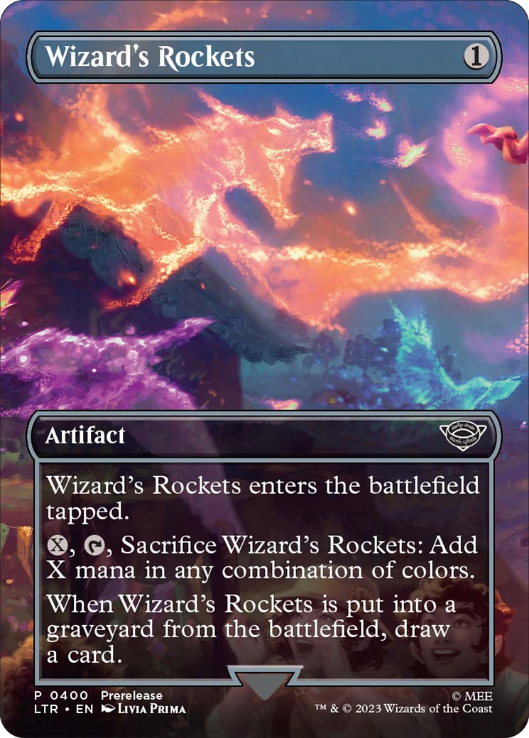 Wizard's Rockets (Borderless Alternate Art) [The Lord of the Rings: Tales of Middle-Earth] [Foil]
