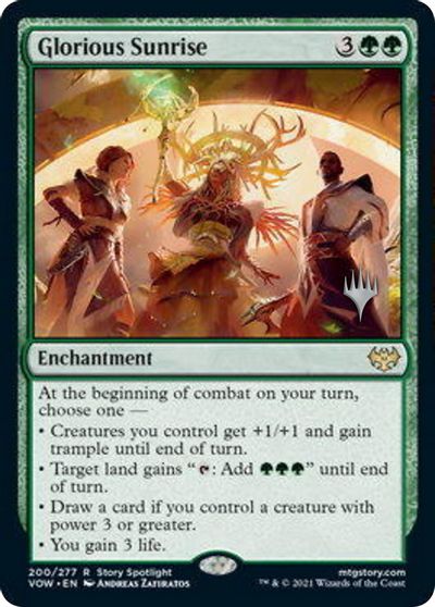 Glorious Sunrise (Promo Pack) [Innistrad: Crimson Vow Promos] [Foil]