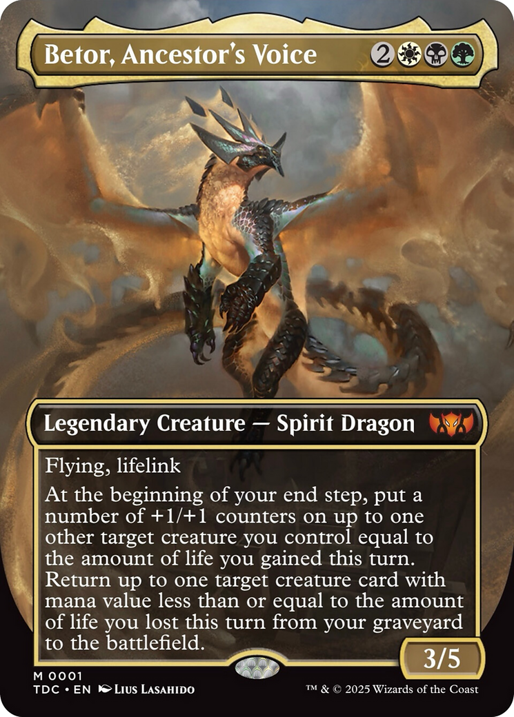 Betor, Ancestor's Voice (Borderless) [Tarkir: Dragonstorm Commander] [Foil]