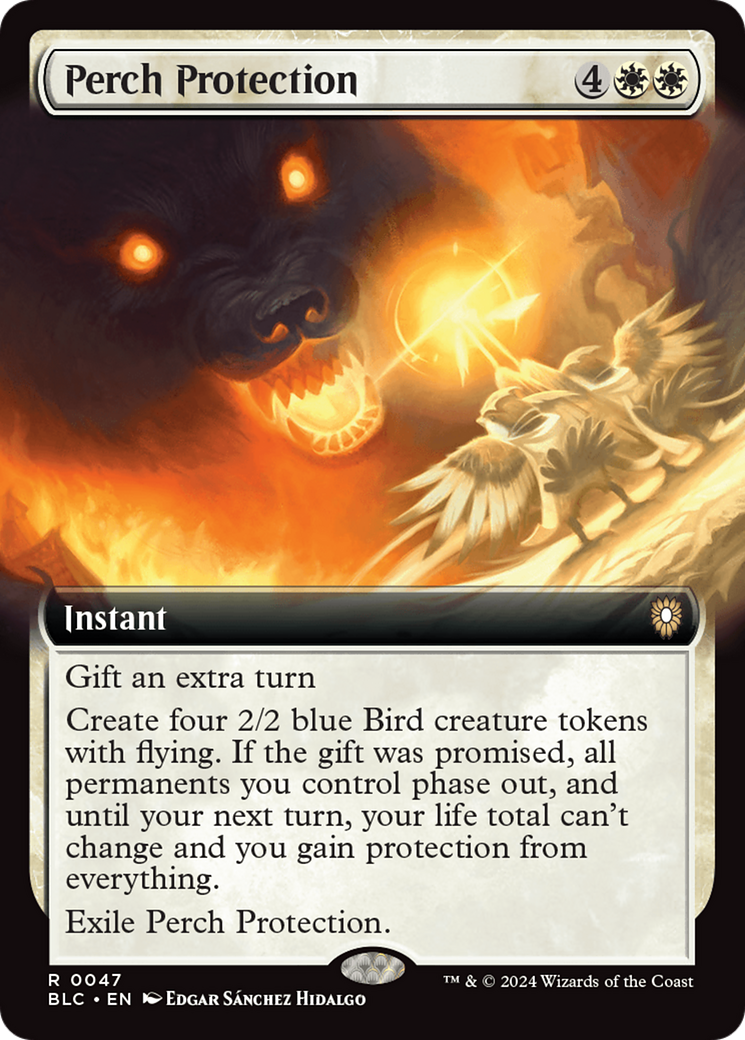 Perch Protection (Extended Art) [Bloomburrow Commander] [Foil]