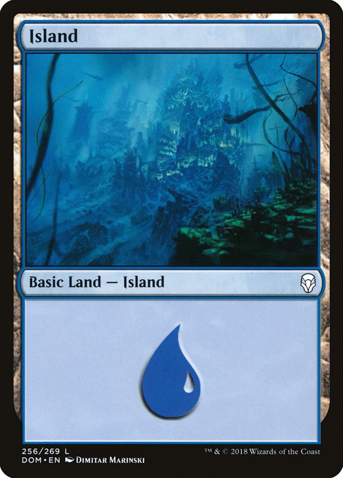Island (256) [Dominaria] [Foil]