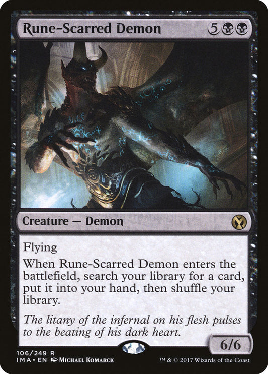 Rune-Scarred Demon [Iconic Masters] [Foil]