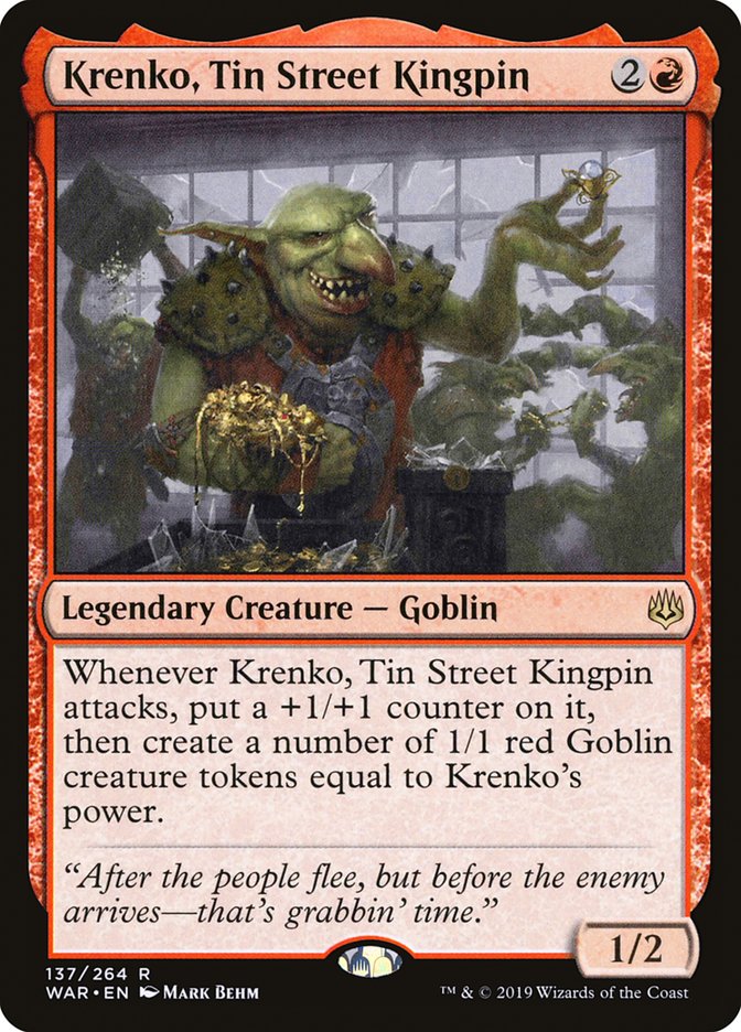 Krenko, Tin Street Kingpin [War of the Spark] [Foil]