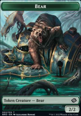 Powerstone // Bear Double-Sided Token [The Brothers' War Tokens]