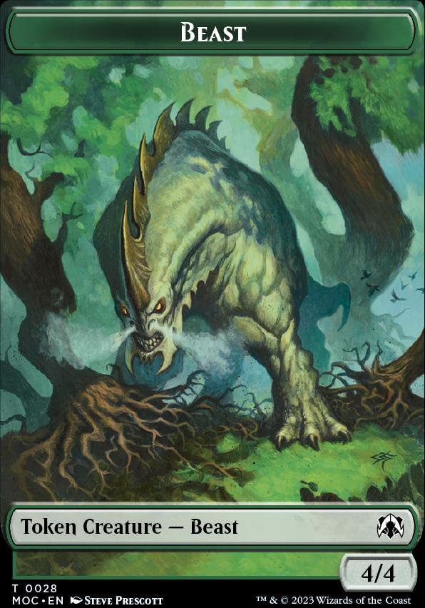 Thopter // Beast Double-Sided Token [March of the Machine Commander Tokens] [Foil]