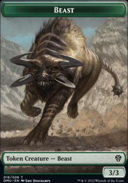 Phyrexian // Beast Double-Sided Token [Dominaria United Tokens]