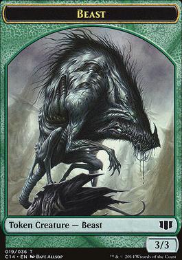 Elemental // Beast (019/036) Double-Sided Token [Commander 2014 Tokens]