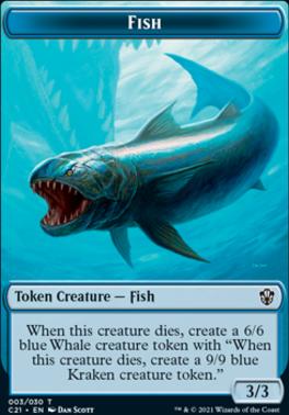 Beast (010) // Fish Double-Sided Token [Commander 2021 Tokens]