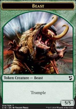 Mask // Beast (014) Double-Sided Token [Commander 2018 Tokens]
