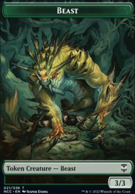 Plant // Beast Double-Sided Token [Streets of New Capenna Commander Tokens]