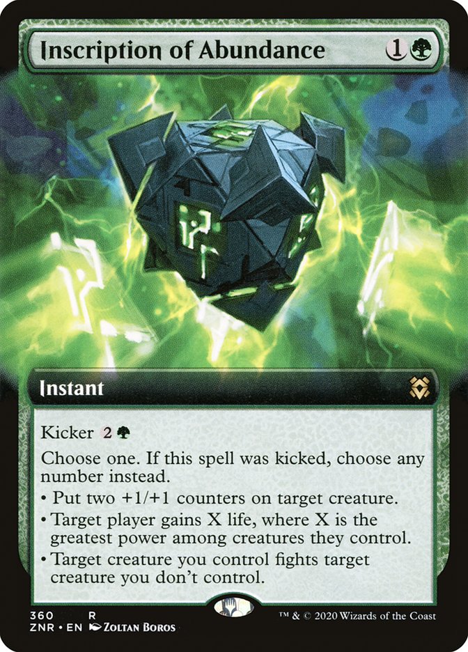 Inscription of Abundance (Extended Art) [Zendikar Rising] [Foil]