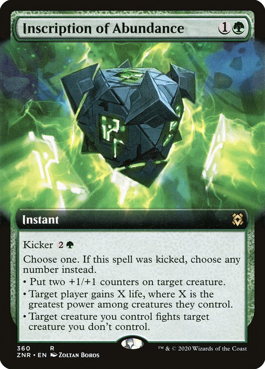 Inscription of Abundance (Extended Art) [Zendikar Rising] [Foil]