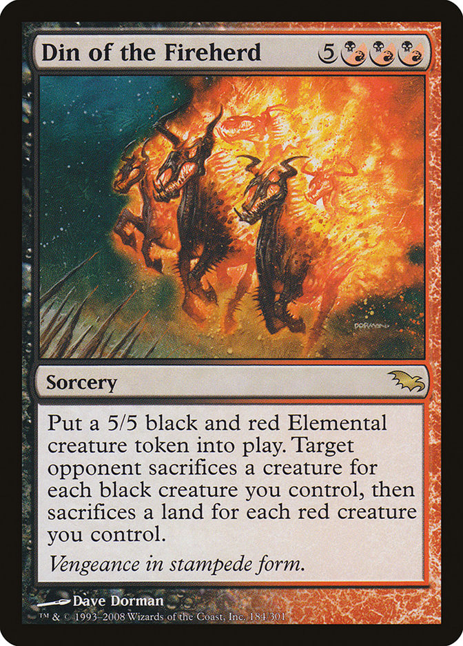 Din of the Fireherd [Shadowmoor] [Foil]