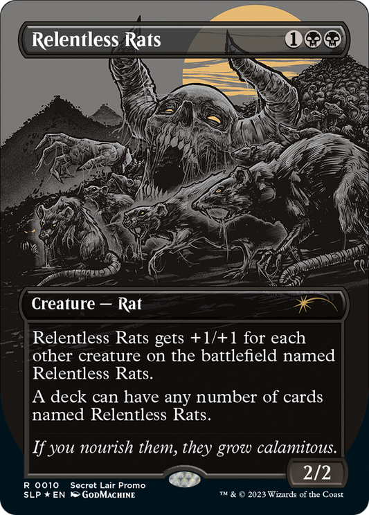 Relentless Rats (Borderless) [Secret Lair Showdown] [Foil]
