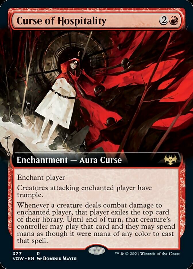 Curse of Hospitality (Extended Art) [Innistrad: Crimson Vow] [Foil]