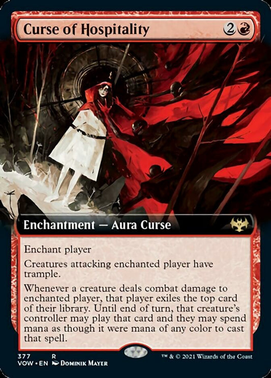Curse of Hospitality (Extended Art) [Innistrad: Crimson Vow] [Foil]