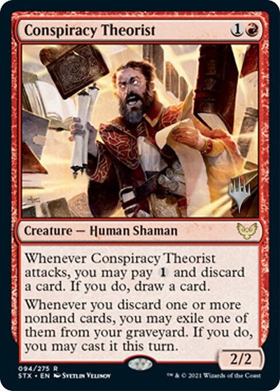 Conspiracy Theorist (Promo Pack) [Strixhaven: School of Mages Promos] [Foil]
