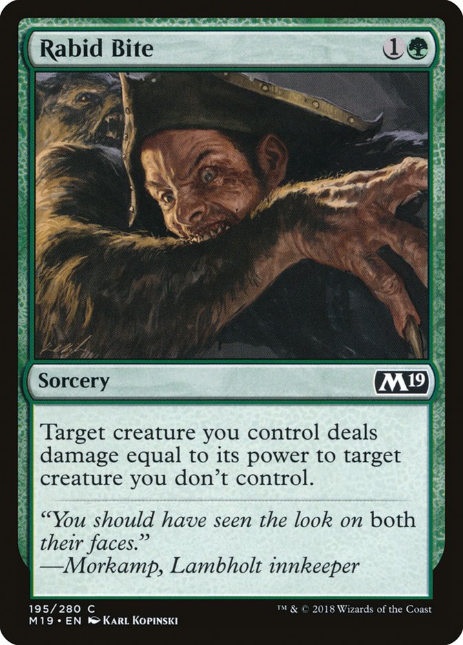 Rabid Bite [Core Set 2019] [Foil]