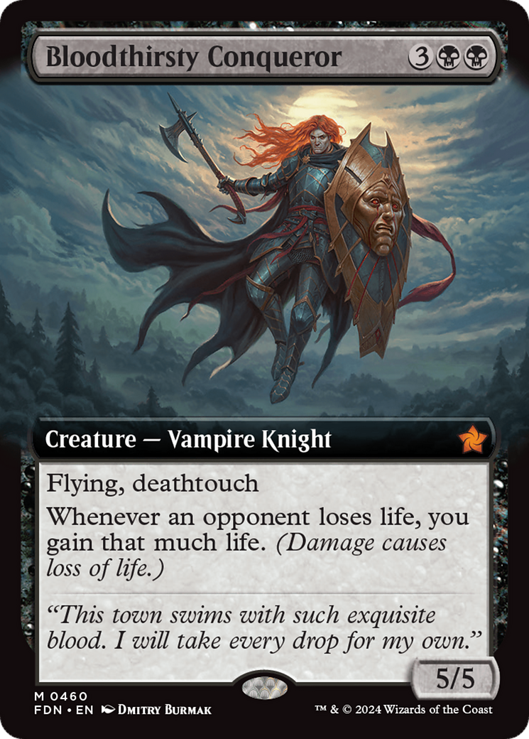 Bloodthirsty Conqueror (Extended Art) [Foundations] [Foil]