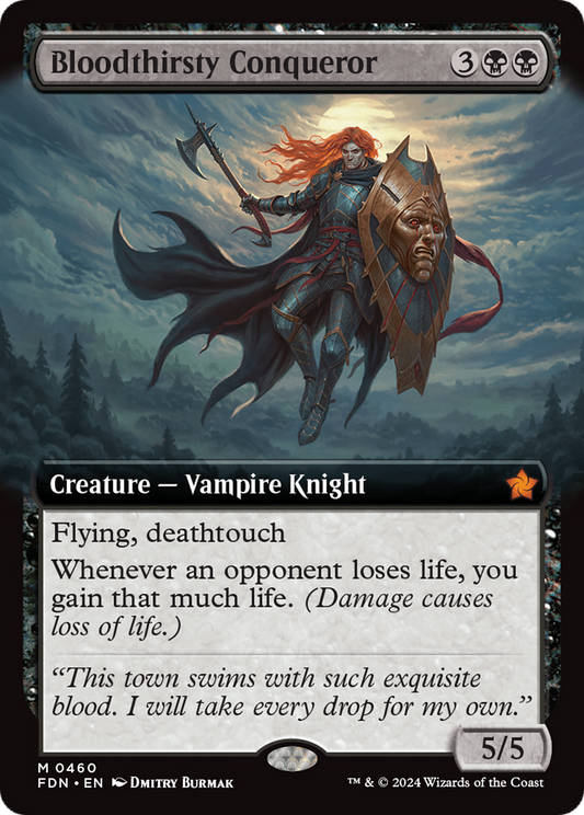 Bloodthirsty Conqueror (Extended Art) [Foundations] [Foil]