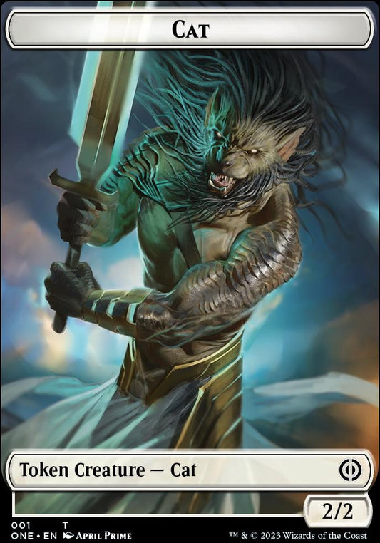 Bird // Cat Double-Sided Token [Phyrexia: All Will Be One Commander Tokens]