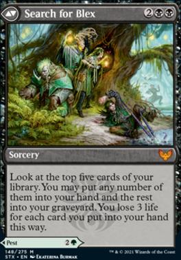 Blex, Vexing Pest // Search for Blex [Strixhaven: School of Mages] [Foil]