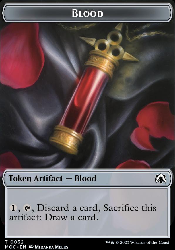 Golem // Blood Double-Sided Token [March of the Machine Commander Tokens]