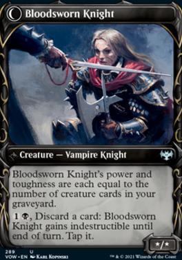 Bloodsworn Squire // Bloodsworn Knight (Showcase Fang Frame) [Innistrad: Crimson Vow] [Foil]