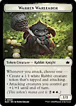 Fish // Warren Warleader Double-Sided Token [Bloomburrow Tokens] [Foil]
