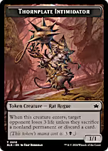Otter // Thornplate Intimidator Double-Sided Token [Bloomburrow Tokens]
