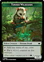 Fish // Tender Wildguide Double-Sided Token [Bloomburrow Tokens] [Foil]