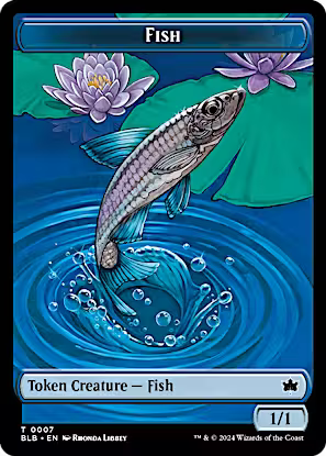 Bird (011) // Fish Double-Sided Token [Bloomburrow Commander Tokens]