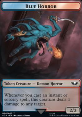 Spawn // Blue Horror Double-Sided (Surge Foil) [Warhammer 40,000 Tokens]