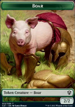 Hydra // Boar Double-Sided Token [Commander 2021 Tokens]
