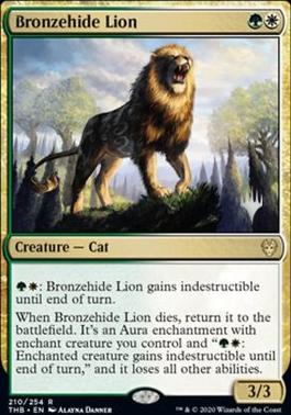 Bronzehide Lion (Promo Pack) [Theros Beyond Death Promos] [Foil]
