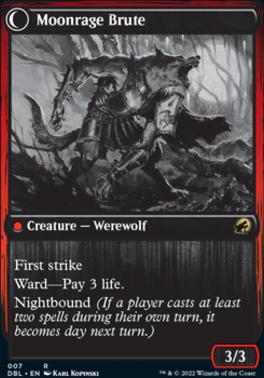 Brutal Cathar // Moonrage Brute [Innistrad: Double Feature] [Foil]
