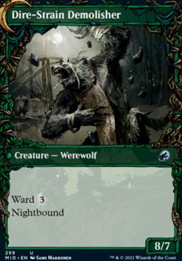 Burly Breaker // Dire-Strain Demolisher (Showcase Equinox) [Innistrad: Midnight Hunt]